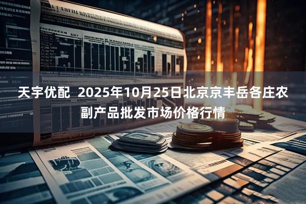 天宇优配  2025年10月25日北京京丰岳各庄农副产品批发市场价格行情